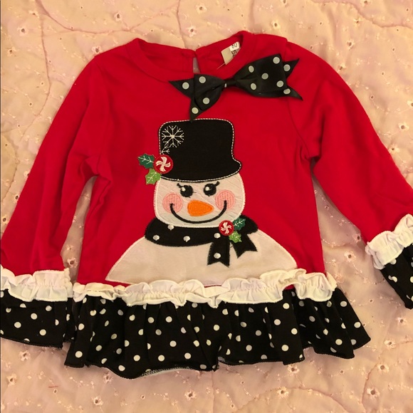 Boutique Winter Snowman Pants & Top 5/6 NEW - Picture 3 of 4